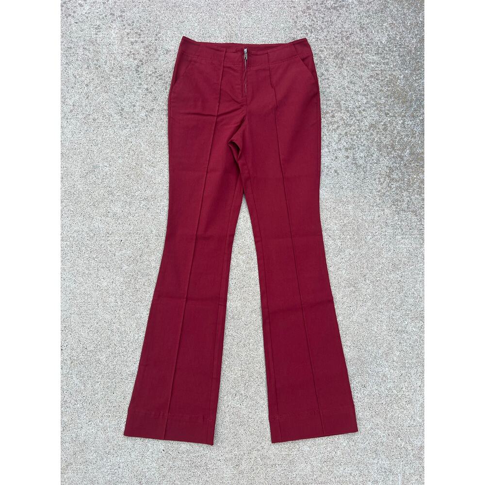 Free People XS Flare Pants Red Stretchy Boho Western Holiday Casual Streetwear